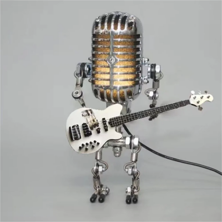 Table Lamp with Industrial Robot Guitar Design | Noxord