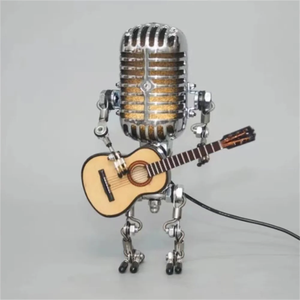 Table Lamp with Industrial Robot Guitar Design | Noxord