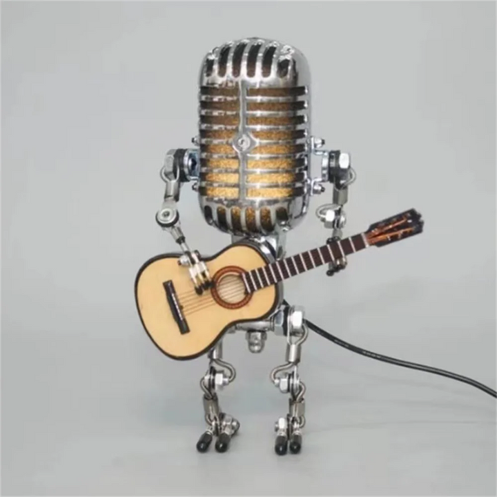 Table Lamp with Industrial Robot Guitar Design | Noxord