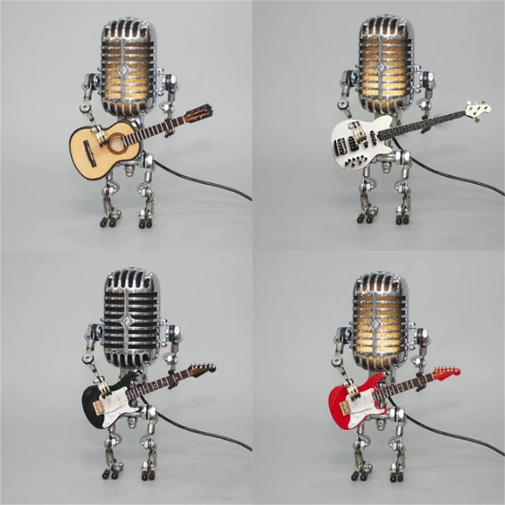 Table Lamp with Industrial Robot Guitar Design | Noxord
