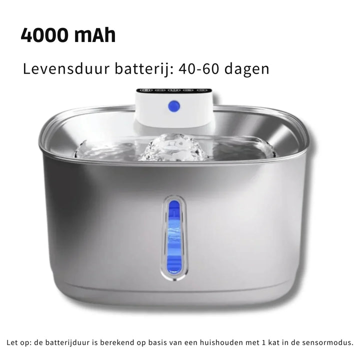 Smart Drinking Fountain for Cats and Dogs – 3.2L Stainless Steel with Filter | Kalsten