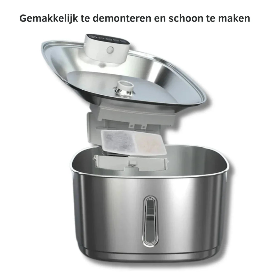 Smart Drinking Fountain for Cats and Dogs – 3.2L Stainless Steel with Filter | Kalsten