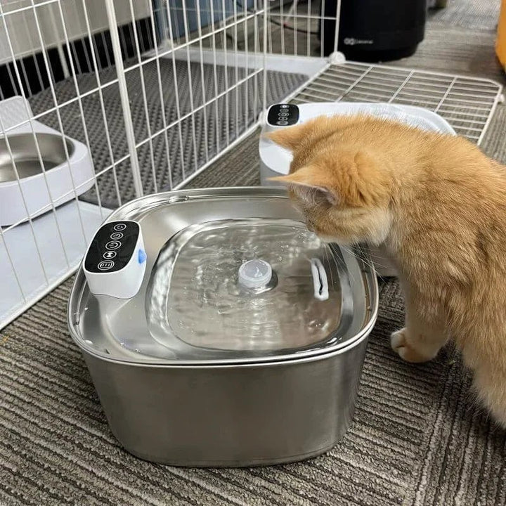 Smart Drinking Fountain for Cats and Dogs – 3.2L Stainless Steel with Filter | Kalsten