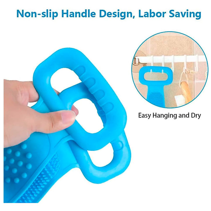 Back scrubber / bath brush - double-sided silicone | Kalsten