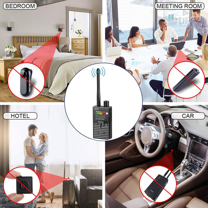 Kalsten | PrivacyGuard Detecto – RF Signal and Camera Detector with Laser Function and Alarm