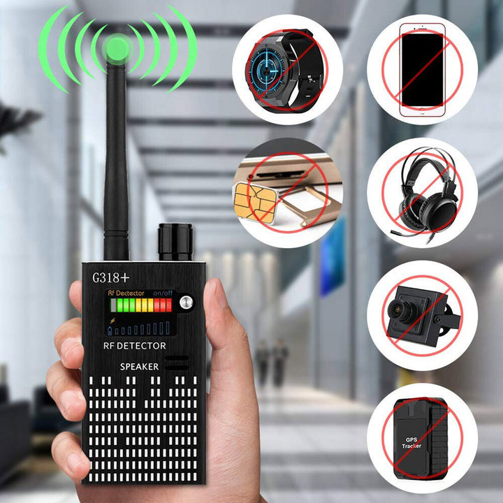 Kalsten | PrivacyGuard Detecto – RF Signal and Camera Detector with Laser Function and Alarm