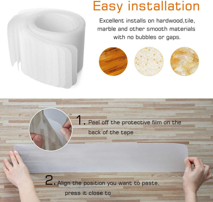 Kalsten | Clear Non-Slip Stair Tread Strips – Indoor Safety Grip Tape for Steps