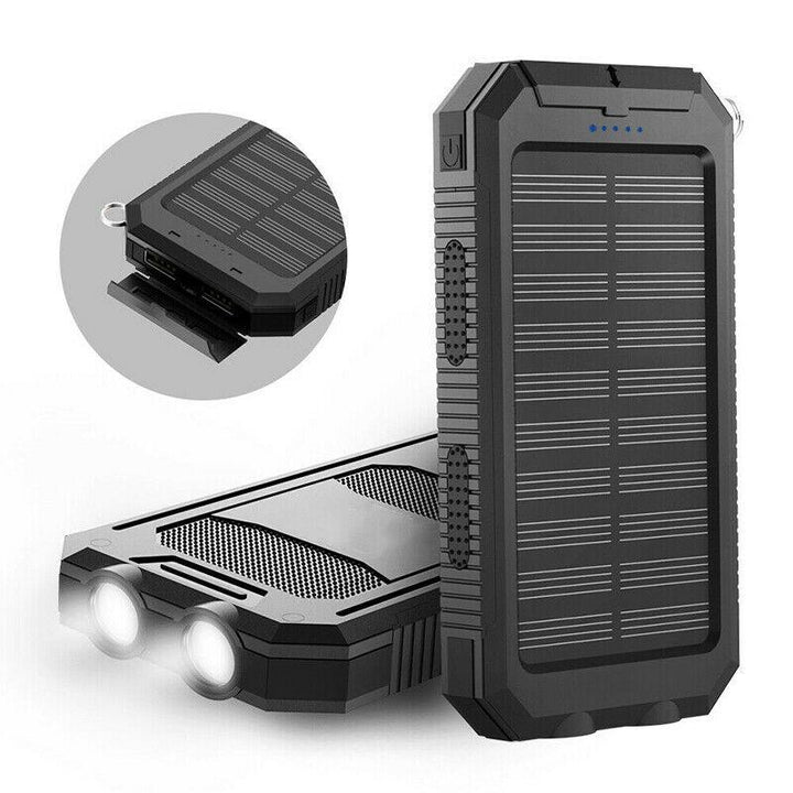 Solar Powered Waterproof Power Bank with USB Charger and Flashlight Noxord
