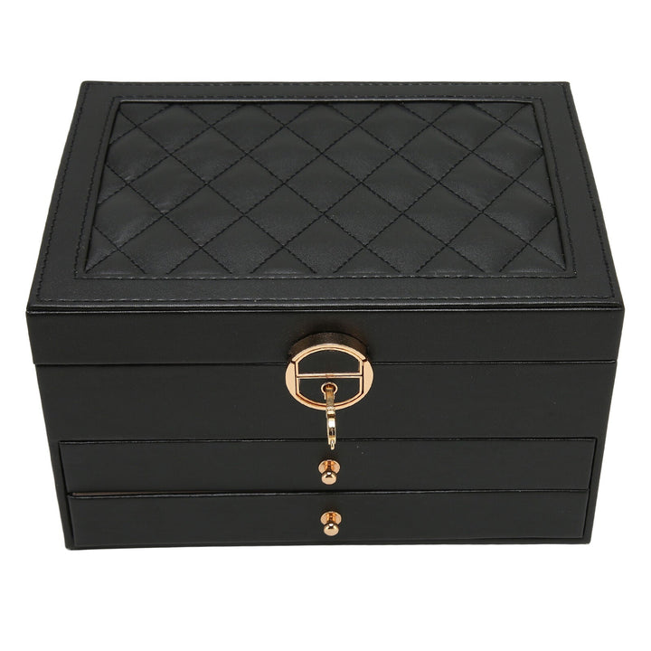 Lockable Multi-Layer Leather Jewelry Box Noxord
