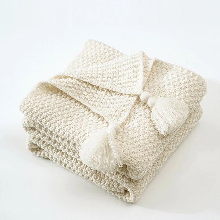 Kalsten | Scandinavian Knitted Wool Blanket - Aurora