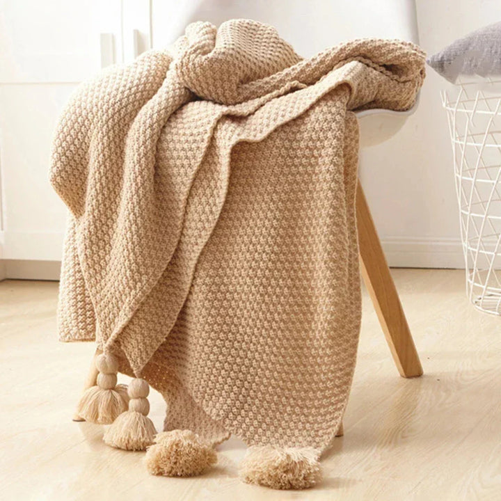 Kalsten | Scandinavian Knitted Wool Blanket - Aurora