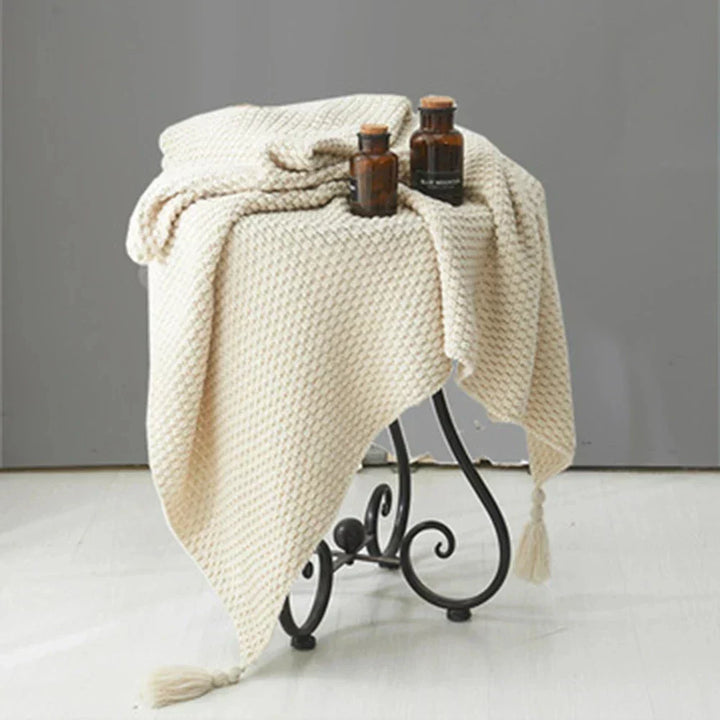 Kalsten | Scandinavian Knitted Wool Blanket - Aurora