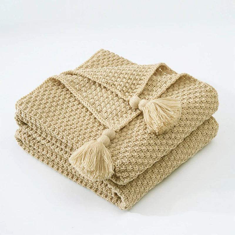 Kalsten | Scandinavian Knitted Wool Blanket - Aurora