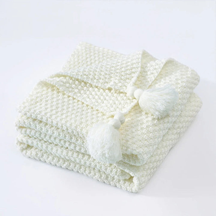 Kalsten | Scandinavian Knitted Wool Blanket - Aurora