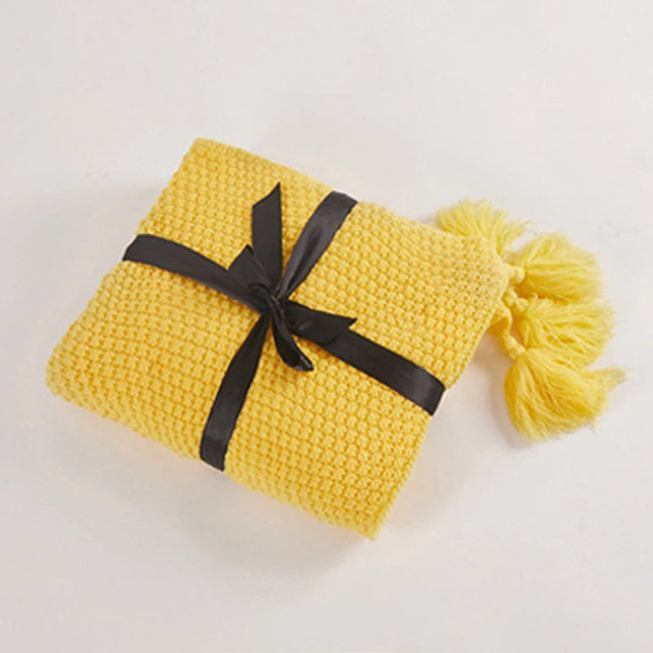 Kalsten | Scandinavian Knitted Wool Blanket - Aurora