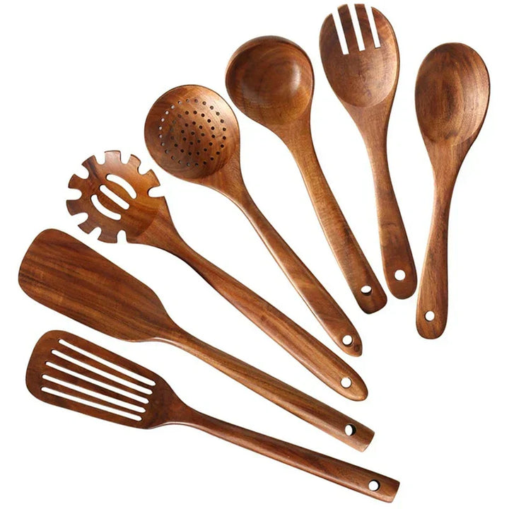 Teak Wood Kitchen Utensil Set