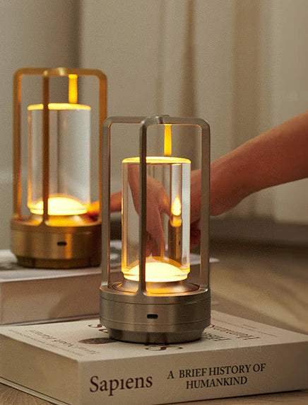 Warm LED Cordless Table Lamp – Battery Operated Nordic Design - LED with Touch Control, Suitable for Bedroom, Home, Outdoor - Ideal Night Light | Kalsten