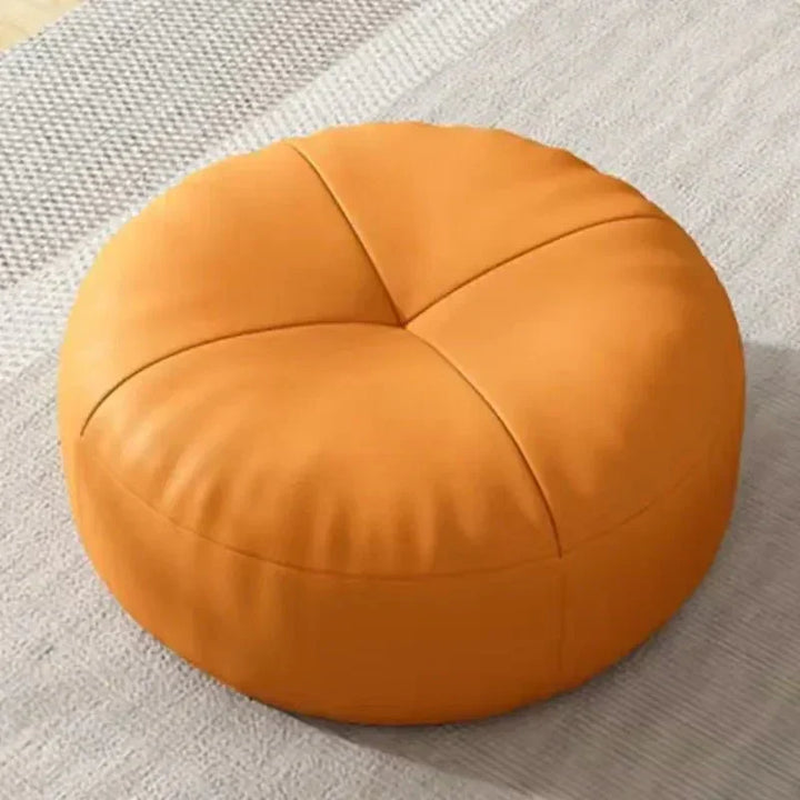 Kalsten | Zen Cushion – Round Japanese Seat Cushion made of Nappa Leather in Tatami Style