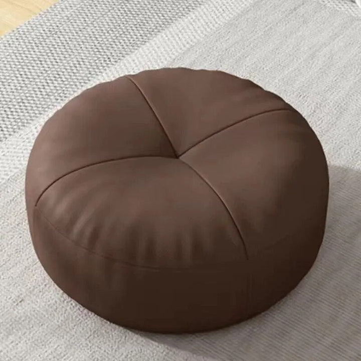 Kalsten | Zen Cushion – Round Japanese Seat Cushion made of Nappa Leather in Tatami Style