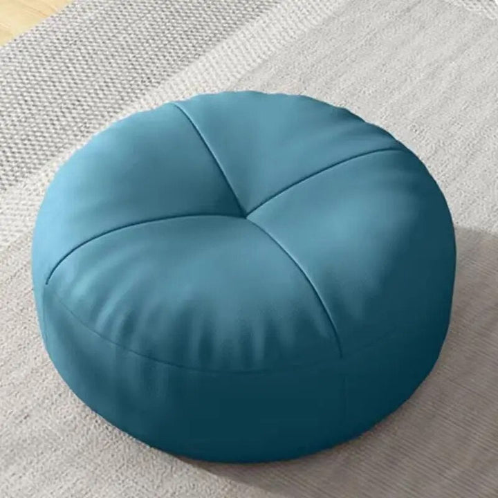 Kalsten | Zen Cushion – Round Japanese Seat Cushion made of Nappa Leather in Tatami Style