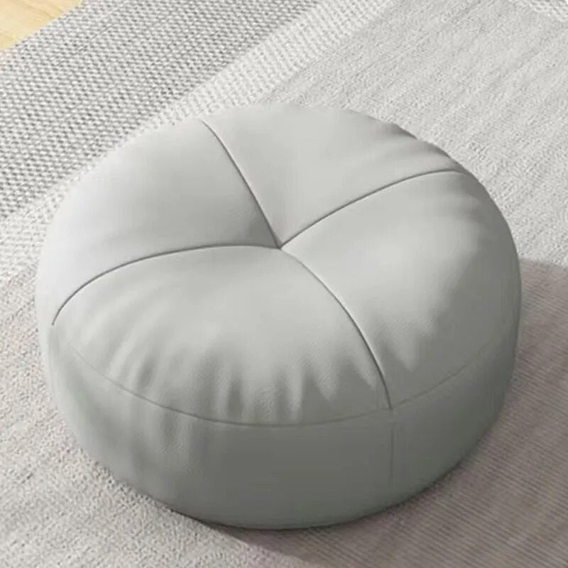 Kalsten | Zen Cushion – Round Japanese Seat Cushion made of Nappa Leather in Tatami Style