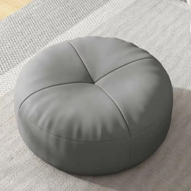 Kalsten | Zen Cushion – Round Japanese Seat Cushion made of Nappa Leather in Tatami Style