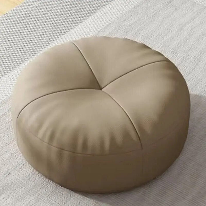 Kalsten | Zen Cushion – Round Japanese Seat Cushion made of Nappa Leather in Tatami Style