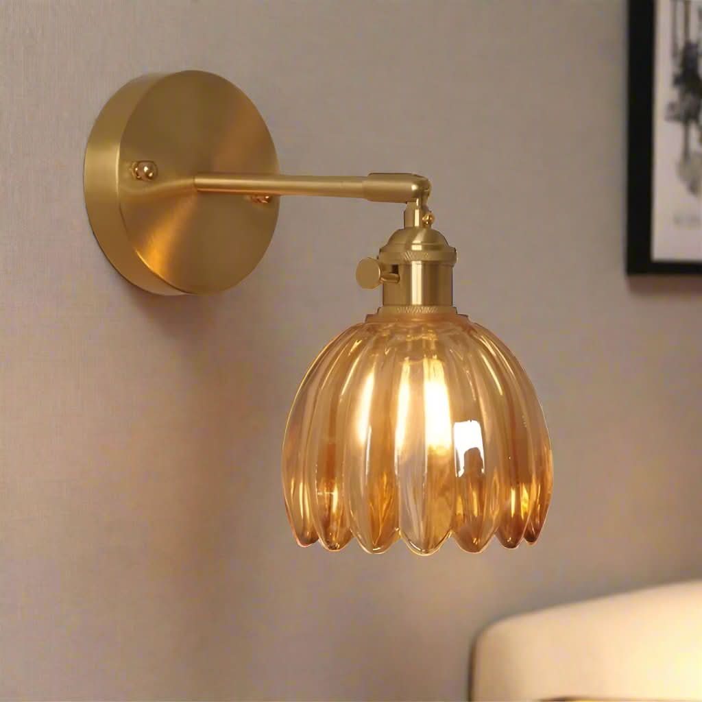 Kalsten | Vintage Tulip Glass Wall Sconce Light