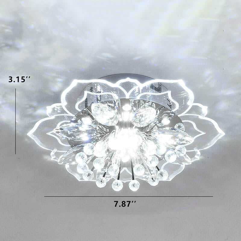 Kalsten GlowPetal | LED Crystal Ceiling Light | Flower Shaped, RGB Color Changing & Energy Efficient