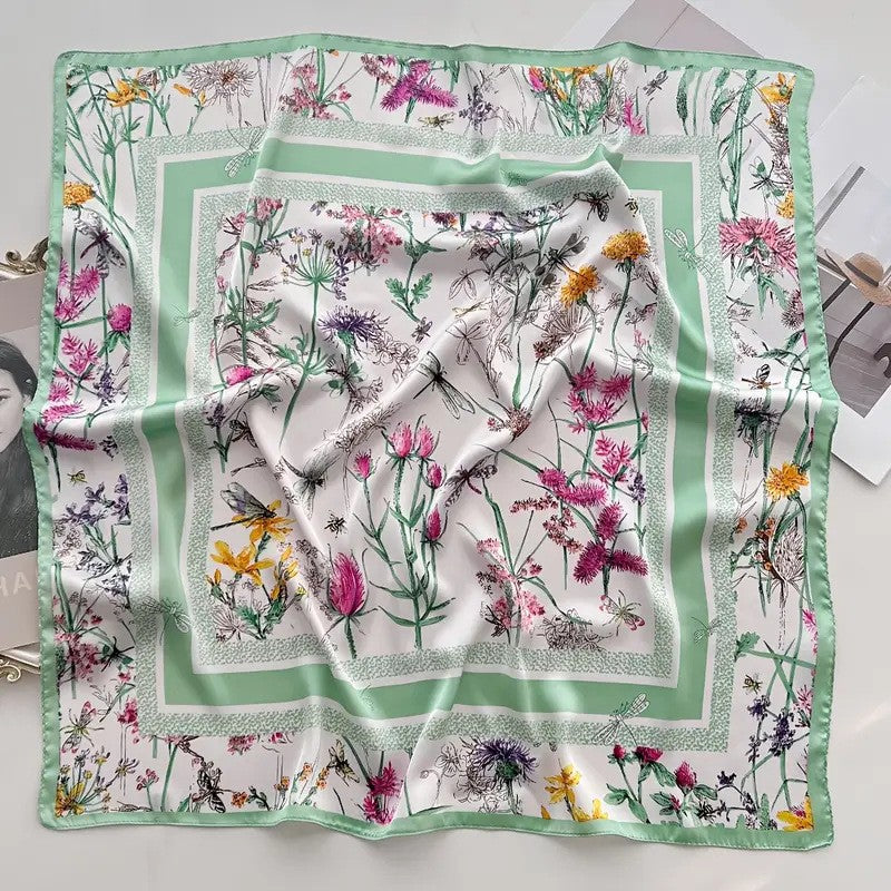 Kalsten | Retro Korean Style Faux Silk Scarf