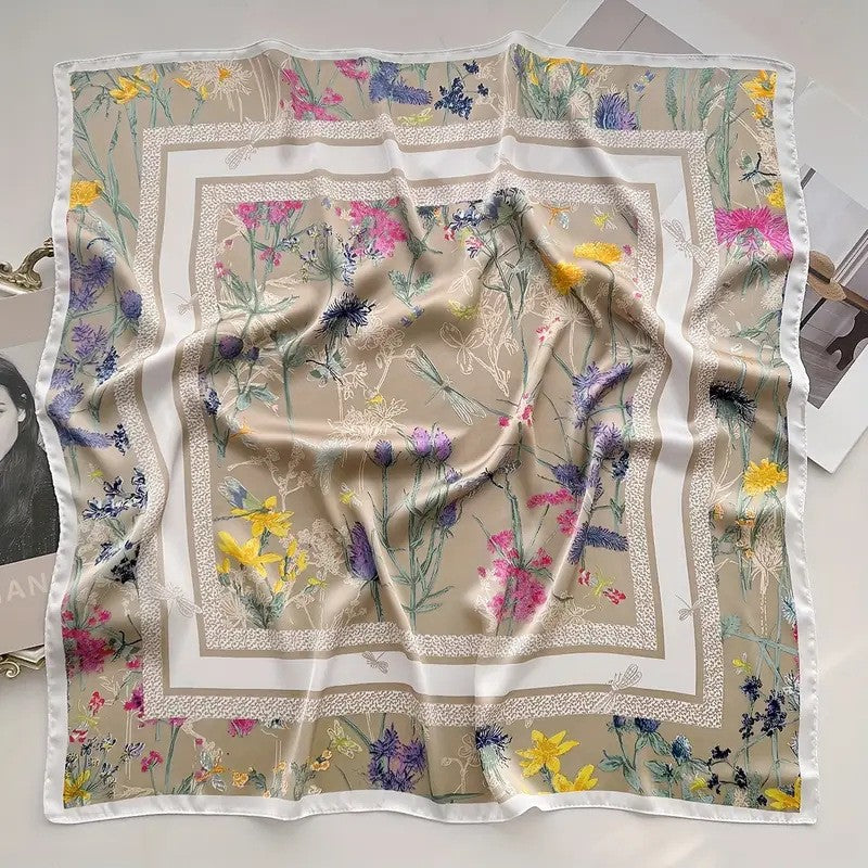 Kalsten | Retro Korean Style Faux Silk Scarf