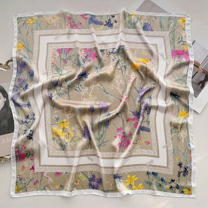 Kalsten | Retro Korean Style Faux Silk Scarf