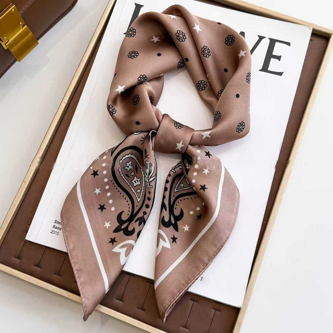 Kalsten | Retro Korean Style Faux Silk Scarf