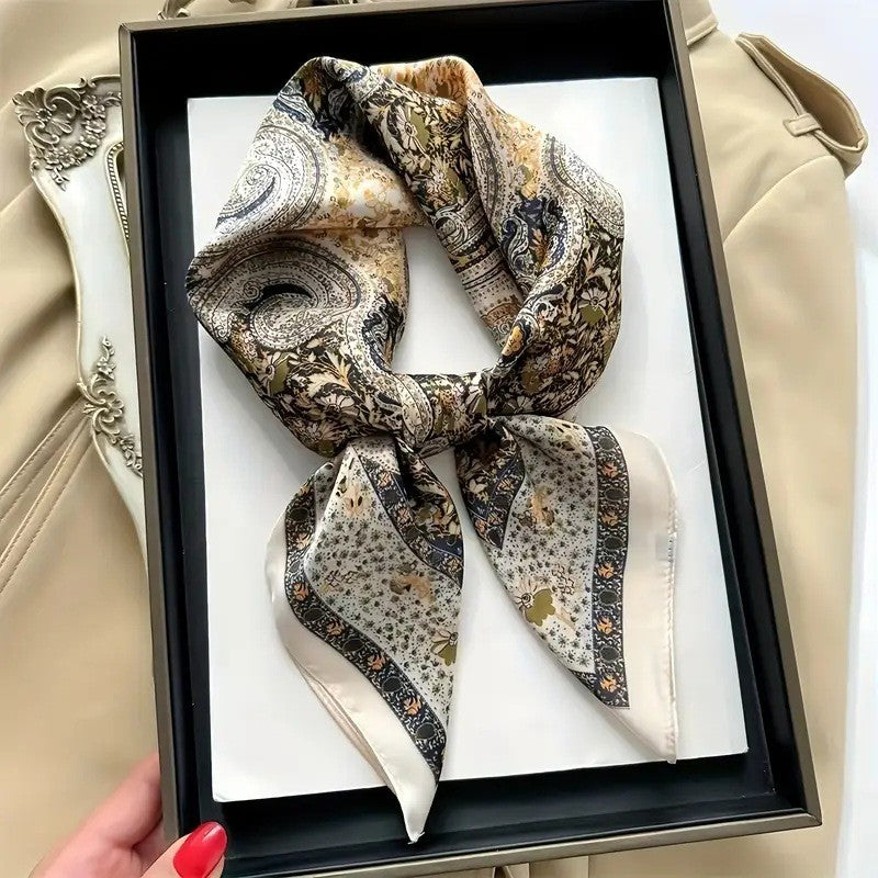 Kalsten | Retro Korean Style Faux Silk Scarf
