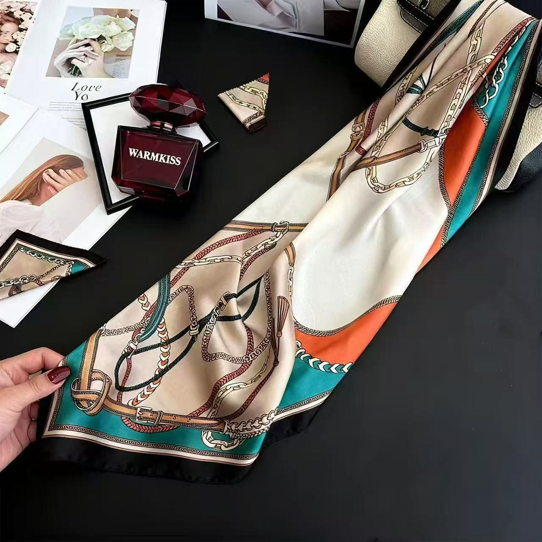 Kalsten | Retro Korean Style Faux Silk Scarf