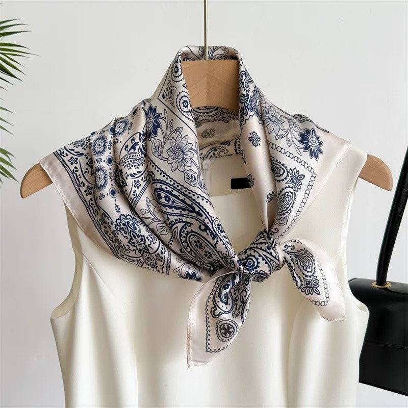 Kalsten | Retro Korean Style Faux Silk Scarf