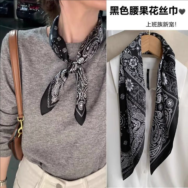 Kalsten | Retro Korean Style Faux Silk Scarf