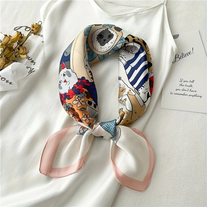 Kalsten | Retro Korean Style Faux Silk Scarf