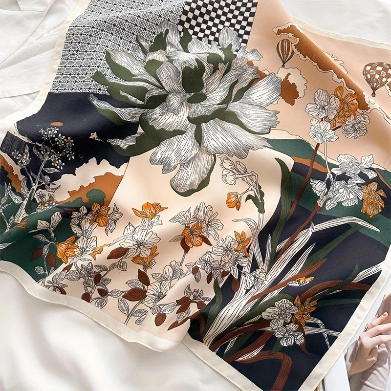 Kalsten | Retro Korean Style Faux Silk Scarf