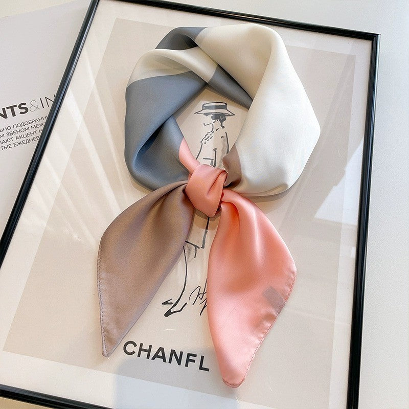 Kalsten | Retro Korean Style Faux Silk Scarf
