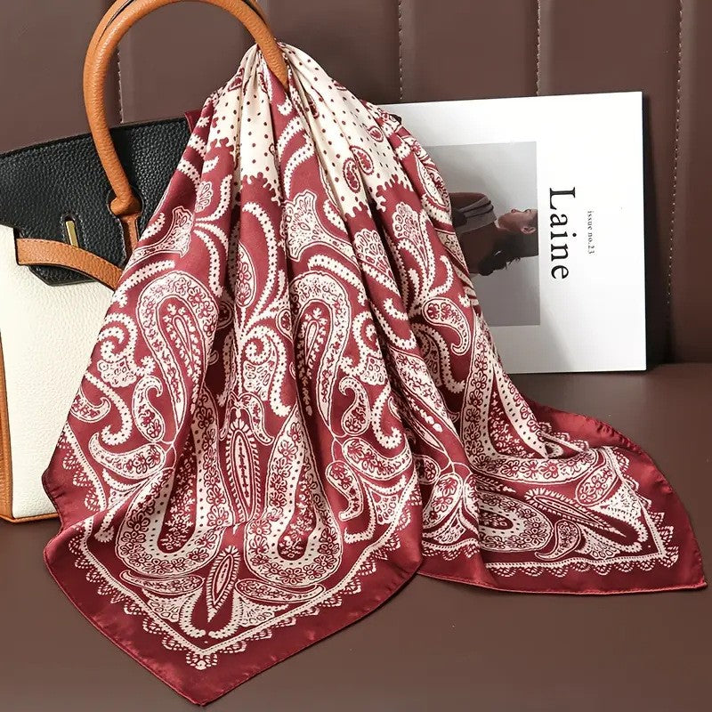 Kalsten | Retro Korean Style Faux Silk Scarf