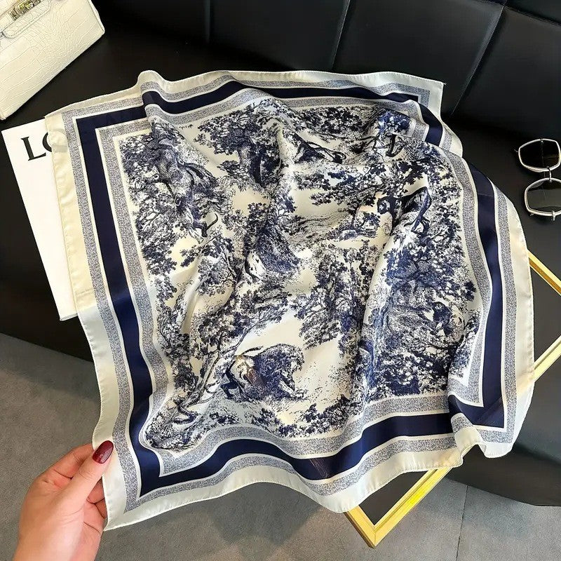Kalsten | Retro Korean Style Faux Silk Scarf