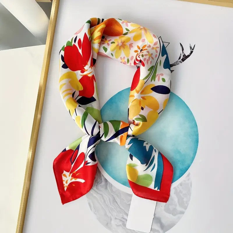 Kalsten | Retro Korean Style Faux Silk Scarf