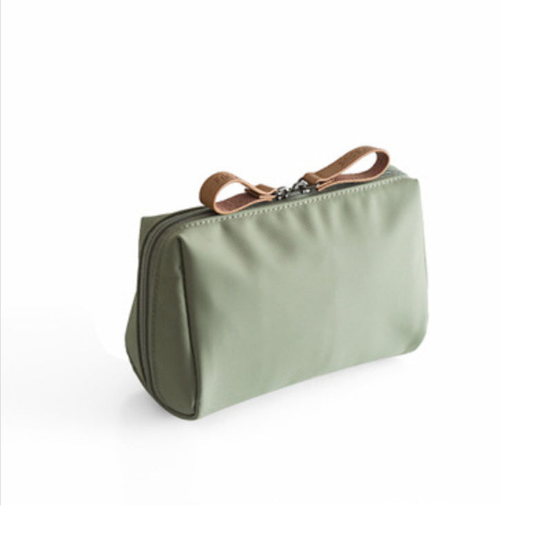 Solid color cosmetic bag with double zipper | Kalsten