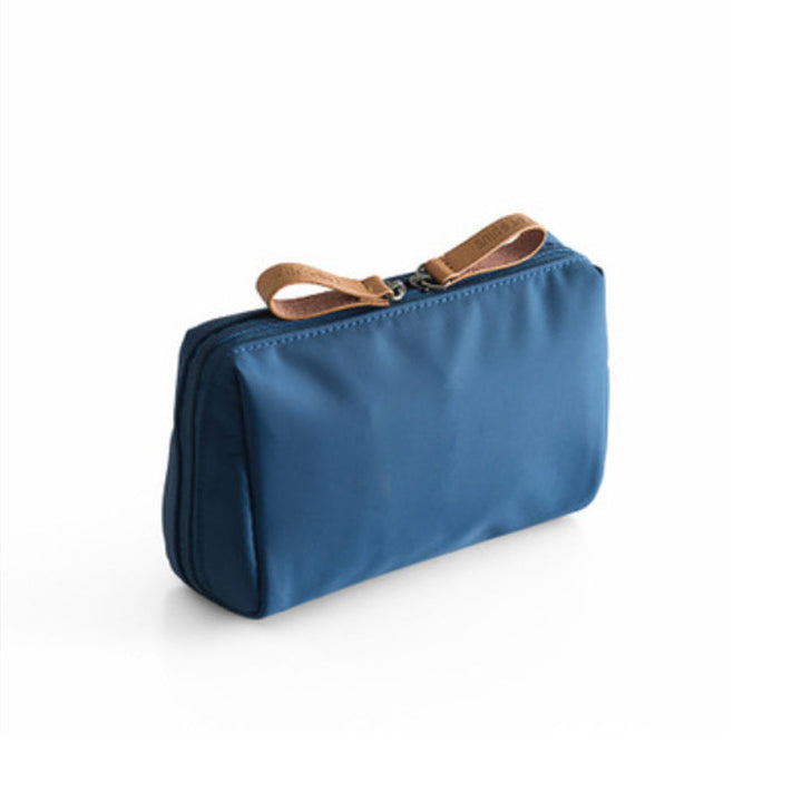 Solid Color Cosmetic Case with Double Zipper | Kalsten