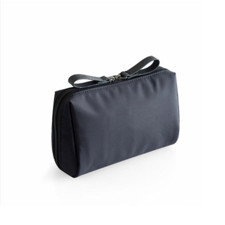 Solid Color Cosmetic Case with Double Zipper | Kalsten