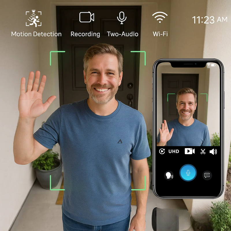 Wireless Smart Video Doorbell Camera Noxord