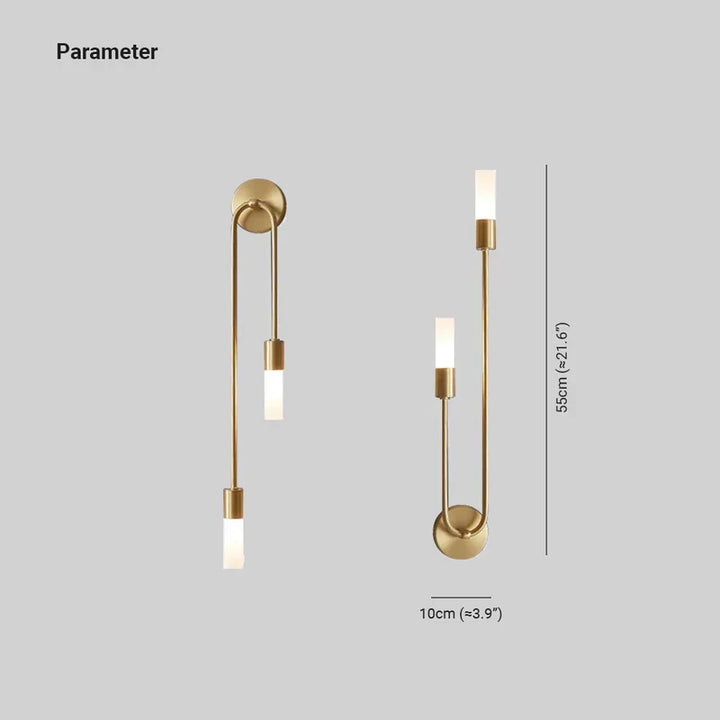 Modern Gold LED Bedside Wall Lamp Noxord