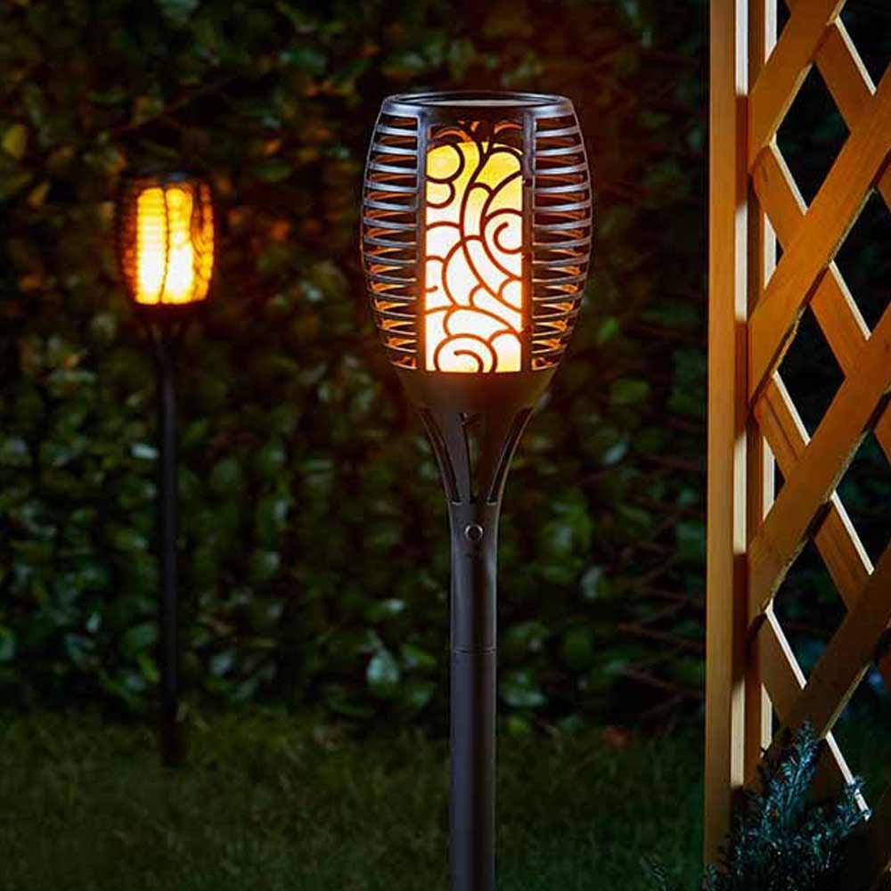 Solar Flame Effect Garden Torch Light Noxord