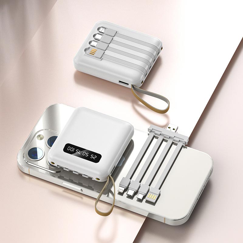Kalsten | Fast Charge 20000mAh Mini Powerbank with Integrated Cables